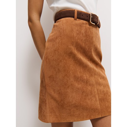 Mohito - Ołówkowa spódnica mini - brązowy Mohito 42 Mohito