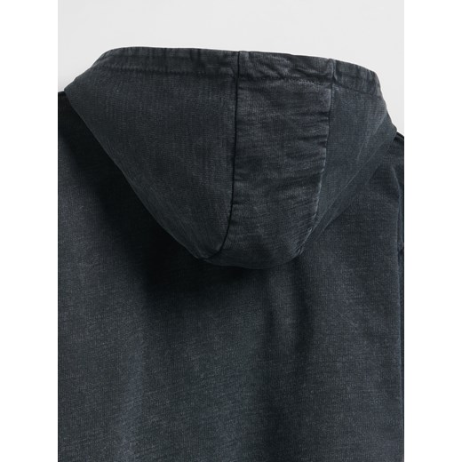 Reserved - Bawełniany longsleeve z kapturem - granatowy Reserved 110 (4-5 lat) Reserved