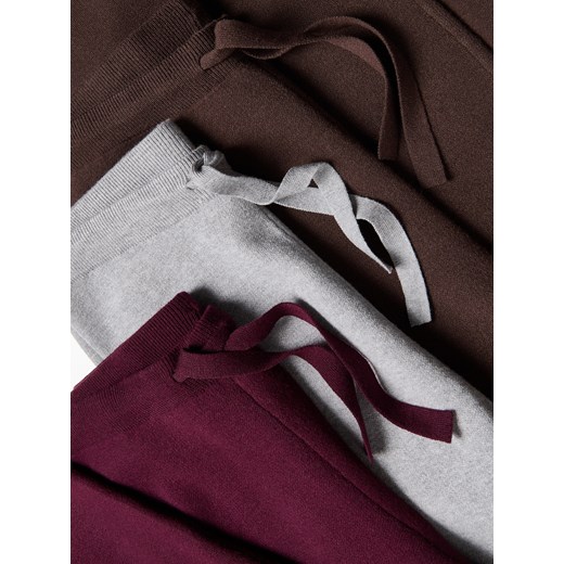Reserved - Dzianinowe spodnie z wiskozą - ciemnofioletowy Reserved M Reserved