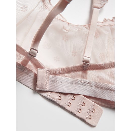 Reserved - Siateczkowy biustonosz - pastelowy róż Reserved L Reserved