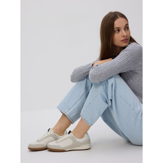 Reserved - Sneakersy z łączonych materiałów - biały ze sklepu Reserved w kategorii Buty sportowe damskie - zdjęcie 185574015