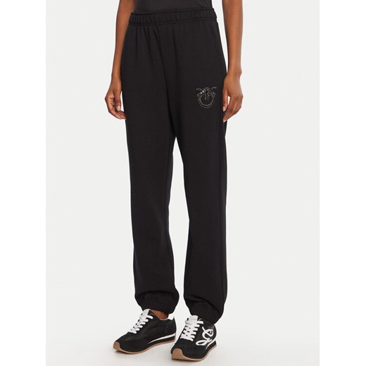 PINKO Spodnie dresowe Plumcake 104790 A2RO Czarny Regular Fit ze sklepu MODIVO w kategorii Spodnie damskie - zdjęcie 185575329
