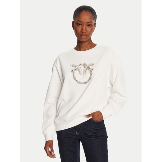 PINKO Bluza Nelly 100534 A2RO Biały Regular Fit ze sklepu MODIVO w kategorii Bluzy damskie - zdjęcie 185575366