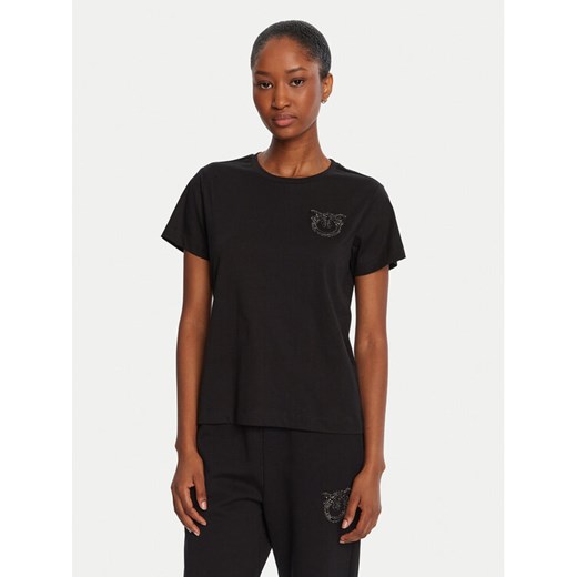 PINKO T-Shirt Nambrone 103320 A2RN Czarny Regular Fit ze sklepu MODIVO w kategorii Bluzki damskie - zdjęcie 185575369