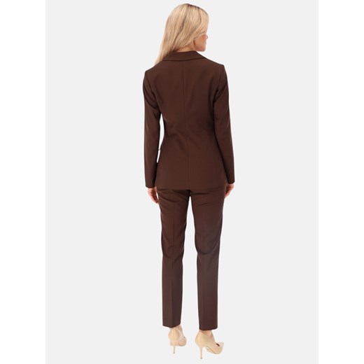 Klasyczne brązowe spodnie damskie w kant Potis & Verso Lila Potis & Verso 48 Eye For Fashion
