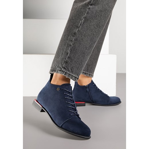Granatowe Botki Typu Trzewiki Vices Implie 37 born2be.pl