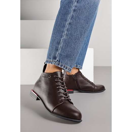 Brązowe Botki Typu Trzewiki Vices Implie 36 born2be.pl