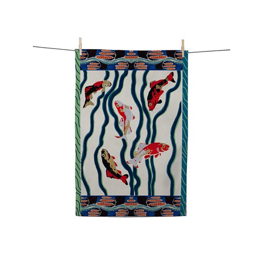 Madre Selva Ściereczka &quot;Fishes&quot; ze wzorem do naczyń - 70 x 50 cm ze sklepu Limango Polska w kategorii Ścierki kuchenne - zdjęcie 185578655