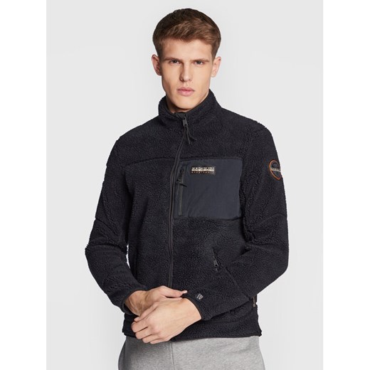 Napapijri Polar Yupik NP0A4GNT Czarny Regular Fit ze sklepu MODIVO w kategorii Bluzy męskie - zdjęcie 185579338