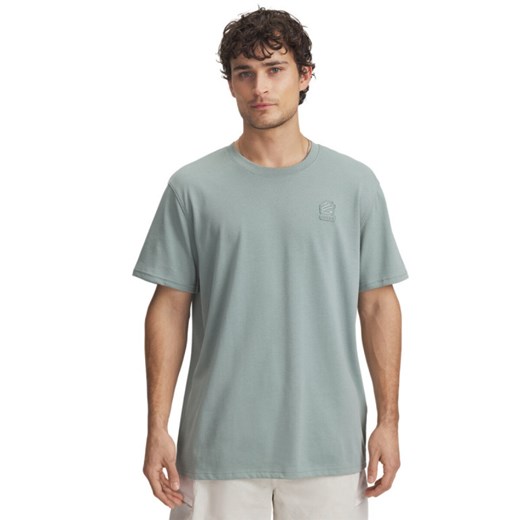 Męska koszulka do koszykówki Under Armour Curry HW Trend Tee - zielona ze sklepu Sportstylestory.com w kategorii T-shirty męskie - zdjęcie 185581045