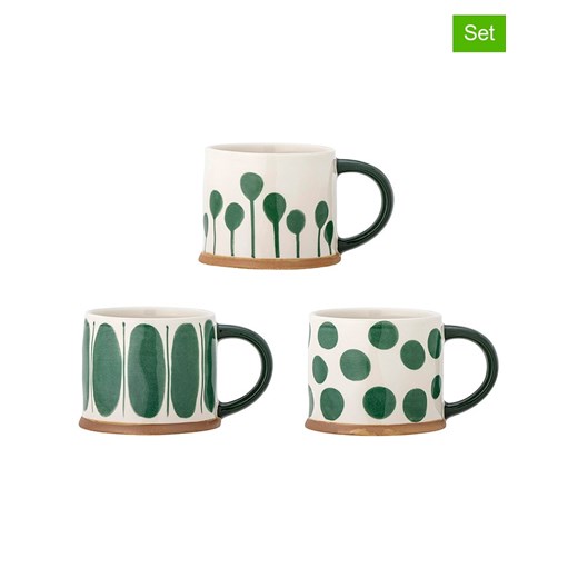 Bloomingville Kubki (3 szt.) "Linora" w kolorze zielonym - wys. 8,5 x Ø 11 cm - id: 17381901 - marki Bloomingville - 185582198 Bloomingville Kubki (3 szt.) "Linora" w kolorze zielonym - wys. 8,5 x Ø 11 cm ze sklepu Limango Polska w kategorii Dzbanki i zaparzacze - zdjęcie 185582198