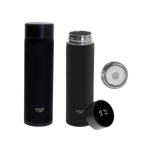 Adler Butelka termiczna &quot;AD 4506&quot; w kolorze czarnym - 473 ml Adler onesize Limango Polska promocyjna cena