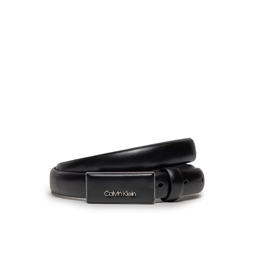 Pasek Damski Calvin Klein Ck Must Covered Buckle Belt 2.0 K60K611997 Czarny ze sklepu eobuwie.pl w kategorii Paski damskie - zdjęcie 185582548