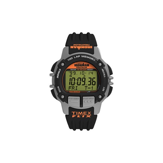 Timex Zegarek Ironman Flix 100 Lap TW5M63200 Czarny ze sklepu MODIVO w kategorii Zegarki - zdjęcie 185583508