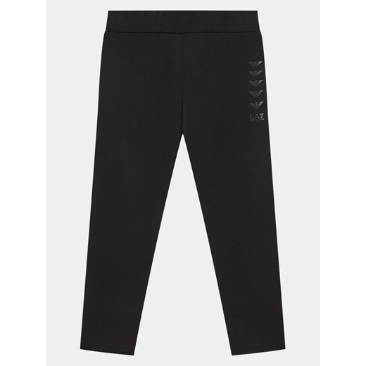 EA7 Emporio Armani Legginsy 3DFP53 FJ01Z 1200 Czarny Slim Fit ze sklepu MODIVO w kategorii Spodnie dziewczęce - zdjęcie 185583545