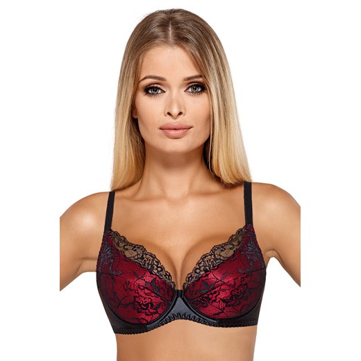 Biustonosz push-up PariPari Catherine III black-red ze sklepu kontri.pl w kategorii Biustonosze - zdjęcie 185584645