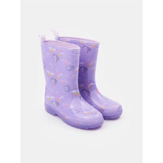 Sinsay - Kalosze we wzór w jednorożce - fioletowy ze sklepu Sinsay w kategorii Kalosze dziecięce - zdjęcie 185584887