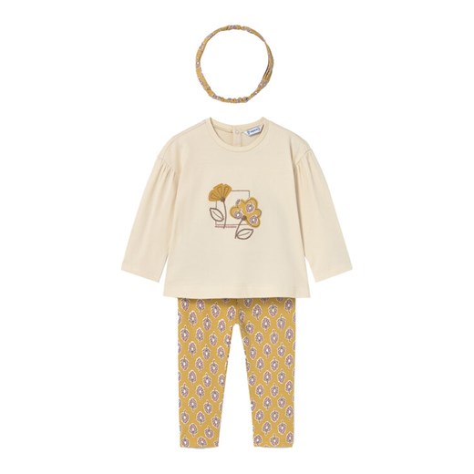 Mayoral Komplet bluzka i legginsy 2744 Żółty Regular Fit ze sklepu MODIVO w kategorii Komplety niemowlęce - zdjęcie 185585877