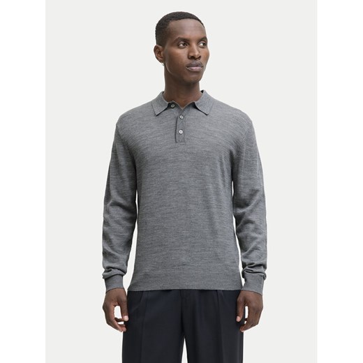 Jack&Jones Sweter Merino 12281757 Szary Regular Fit ze sklepu MODIVO w kategorii Swetry męskie - zdjęcie 185585947