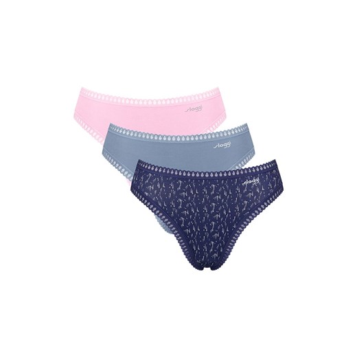 Sloggi 3-pack figi damskie Go Crush High Leg 10219672-V004, Kolor granatowo-niebiesko-różowy, Rozmiar XS, Sloggi ze sklepu Primodo w kategorii Majtki damskie - zdjęcie 185586617