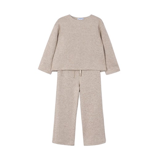 Mayoral Dres 4584 Beżowy Relaxed Fit ze sklepu MODIVO w kategorii Komplety dziewczęce - zdjęcie 185588539