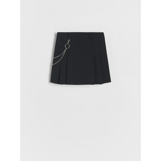 Reserved - Plisowana spódnica z łańcuszkiem - czarny ze sklepu Reserved w kategorii Spódnice dziewczęce - zdjęcie 185590508