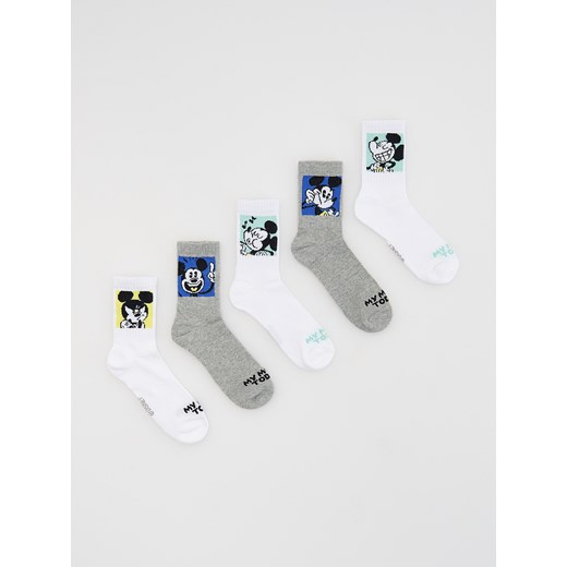 Reserved - Skarpetki Mickey Mouse 5 pack - biały ze sklepu Reserved w kategorii Skarpetki dziecięce - zdjęcie 185590645