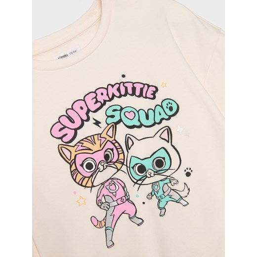 Sinsay - Bluza Disney Junior Super Kitties - kremowy Sinsay 110 (4-5 l) Sinsay