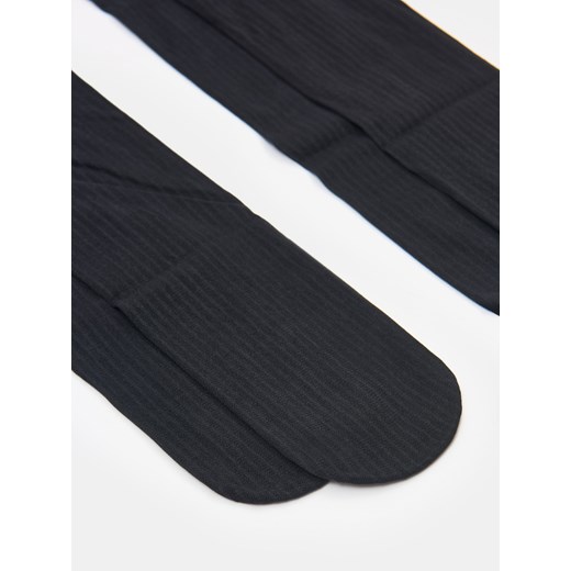 Sinsay - Prążkowane skarpetki 2 pack - czarny Sinsay One Size Sinsay