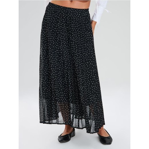 Sinsay - Spódnica maxi w kropki - czarny ze sklepu Sinsay w kategorii Spódnice - zdjęcie 185591885