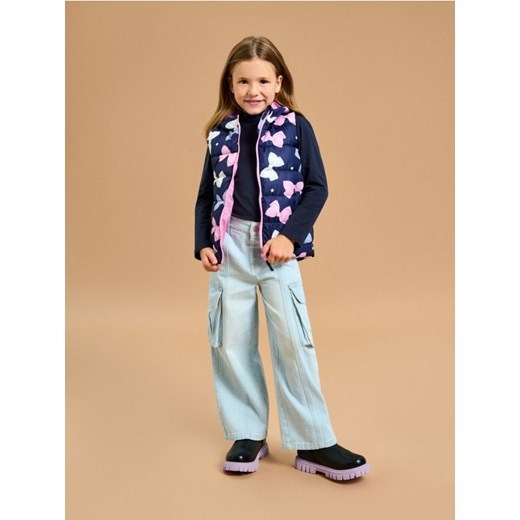 Sinsay - Jeansy cargo wide leg - niebieski - id: 373EW-50J - marki Sinsay - 185591918 Sinsay - Jeansy cargo wide leg - niebieski ze sklepu Sinsay w kategorii Spodnie dziewczęce - zdjęcie 185591918