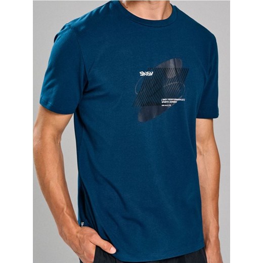 Sinsay - Koszulka z nadrukiem - zielony ze sklepu Sinsay w kategorii T-shirty męskie - zdjęcie 185591977
