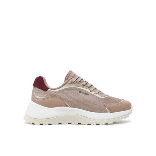 Sneakersy Calvin Klein Runner HW0HW02221 Beżowy ze sklepu eobuwie.pl w kategorii Buty sportowe damskie - zdjęcie 185592216