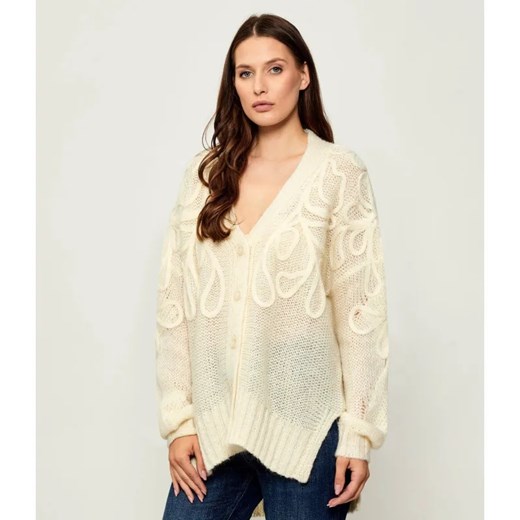 DONDUP - made in Italy Kardigan | Oversize fit | z dodatkiem wełny ze sklepu Gomez Fashion Store w kategorii Swetry damskie - zdjęcie 185594245