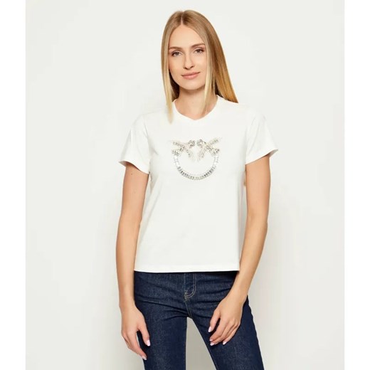 Pinko T-shirt QUENTIN | Regular Fit ze sklepu Gomez Fashion Store w kategorii Bluzki damskie - zdjęcie 185594259