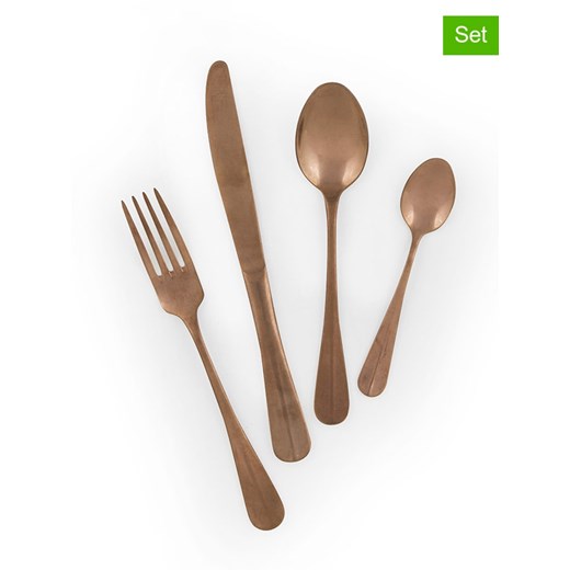 Trendy Kitchen by EXCÉLSA 24-częściowy zestaw sztućców &quot;Vintage&quot; w kolorze miedzianym ze sklepu Limango Polska w kategorii Sztućce - zdjęcie 185596268
