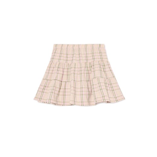 Cropp - Beżowa spódnica mini w kratę - beżowy ze sklepu Cropp w kategorii Spódnice - zdjęcie 185597456