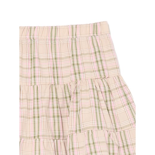 Cropp - Beżowa spódnica mini w kratę - beżowy Cropp L Cropp