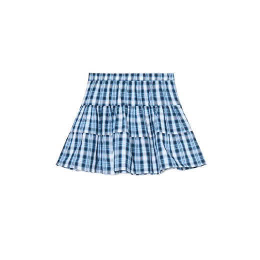Cropp - Niebieska spódnica mini w kratę - granatowy ze sklepu Cropp w kategorii Spódnice - zdjęcie 185597459