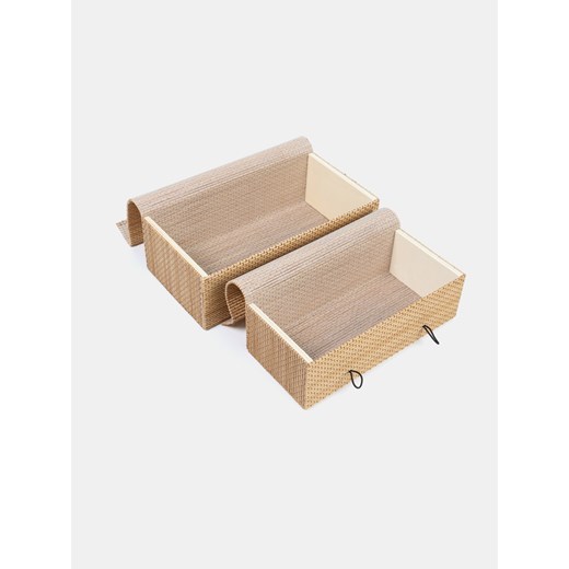 Sinsay - Pudełka do przechowywania 2 pack - beżowy Sinsay One Size Sinsay