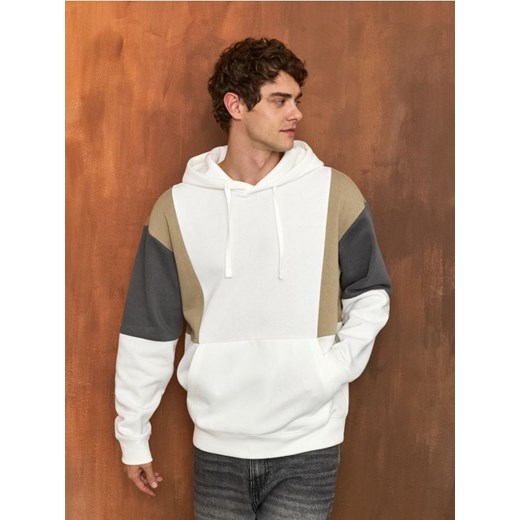 Sinsay - Bluza z kapturem - kremowy ze sklepu Sinsay w kategorii Bluzy męskie - zdjęcie 185598335