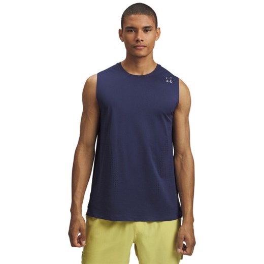 Męski top treningowy Under Armour UA Halo Vent SL - granatowy ze sklepu Sportstylestory.com w kategorii T-shirty męskie - zdjęcie 185598886