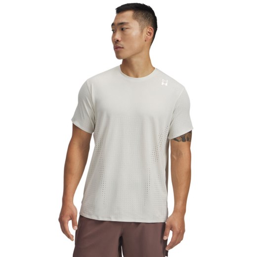 Męska koszulka treningowa Under Armour UA Halo Vent SS - biała ze sklepu Sportstylestory.com w kategorii T-shirty męskie - zdjęcie 185598889