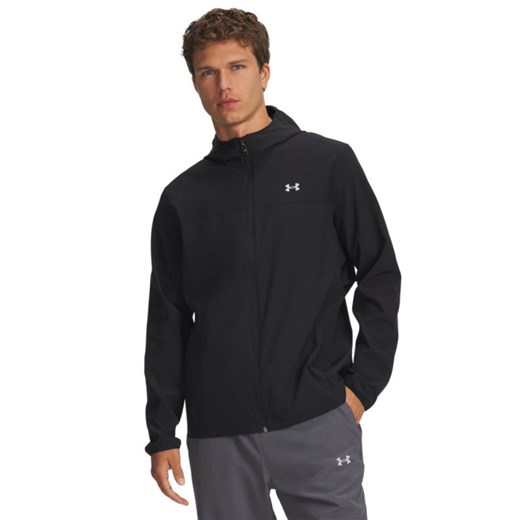 Męska kurtka do biegania Under Armour UA Velociti Pro Storm Jacket - czarna ze sklepu Sportstylestory.com w kategorii Kurtki męskie - zdjęcie 185598895