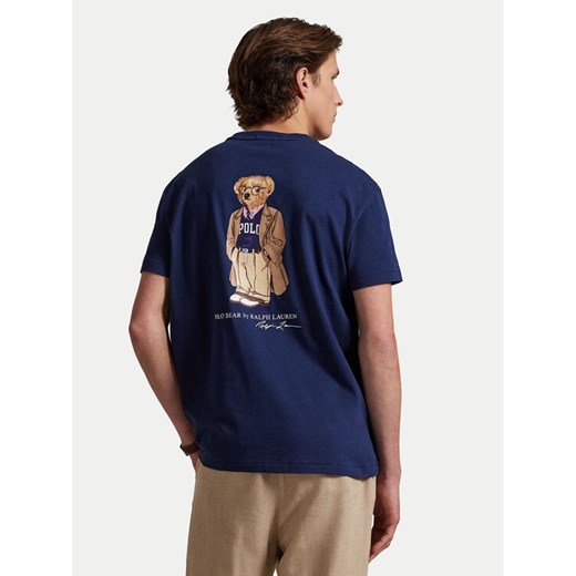 Polo Ralph Lauren T-Shirt 710974585001 Granatowy Custom Slim Fit ze sklepu MODIVO w kategorii T-shirty męskie - zdjęcie 185598927