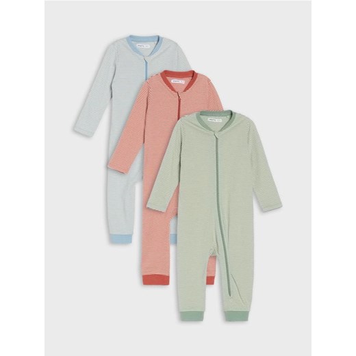 Sinsay - Śpiochy w paski zapinane na zamek 3 pack - szary ze sklepu Sinsay w kategorii Odzież dla niemowląt - zdjęcie 185599879