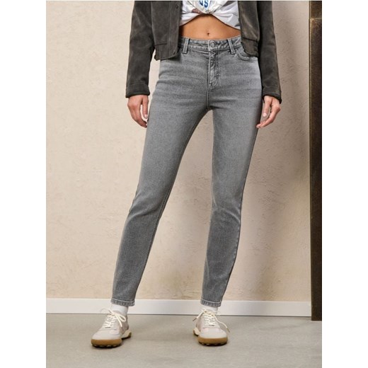 Sinsay - Spodnie jeansowe skinny - szary ze sklepu Sinsay w kategorii Jeansy damskie - zdjęcie 185599886