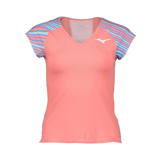 Mizuno Koszulka funkcyjna w kolorze jasnoróżowo-błękitnym ze sklepu Limango Polska w kategorii Bluzki damskie - zdjęcie 185600656