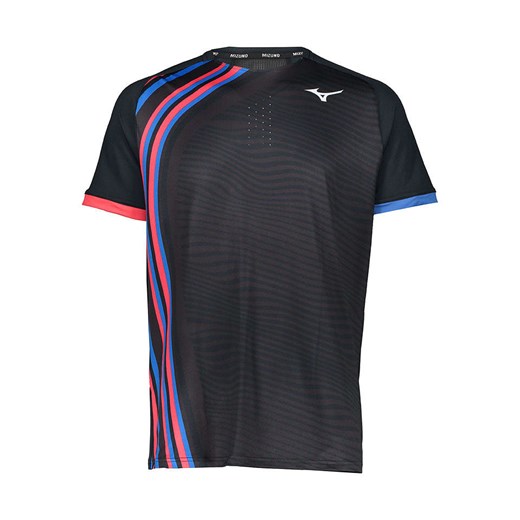 Mizuno Koszulka funkcyjna &quot;Shadow&quot; w kolorze czarno-niebiesko-czerwonym ze sklepu Limango Polska w kategorii T-shirty męskie - zdjęcie 185600756