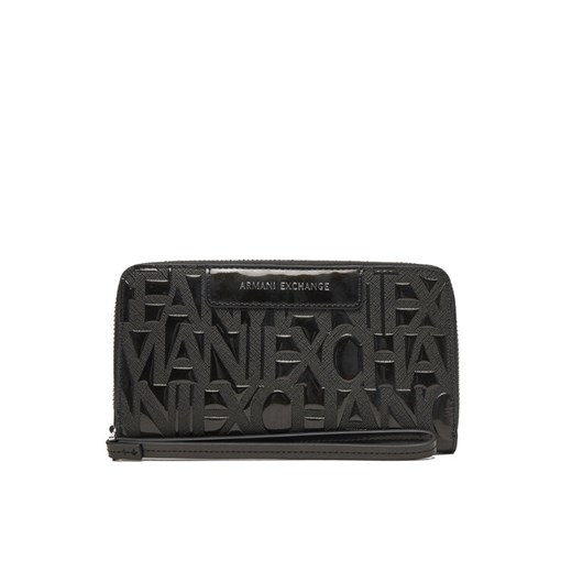 Duży Portfel Damski Armani Exchange XW001606 AF17290 UC001 Czarny ze sklepu eobuwie.pl w kategorii Portfele damskie - zdjęcie 185600965
